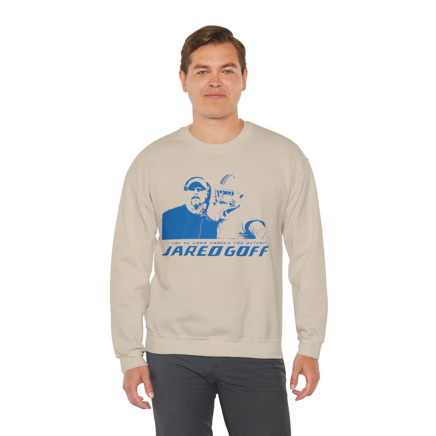 "Detroit for Goff" Graphic Crewneck Sweatshirt